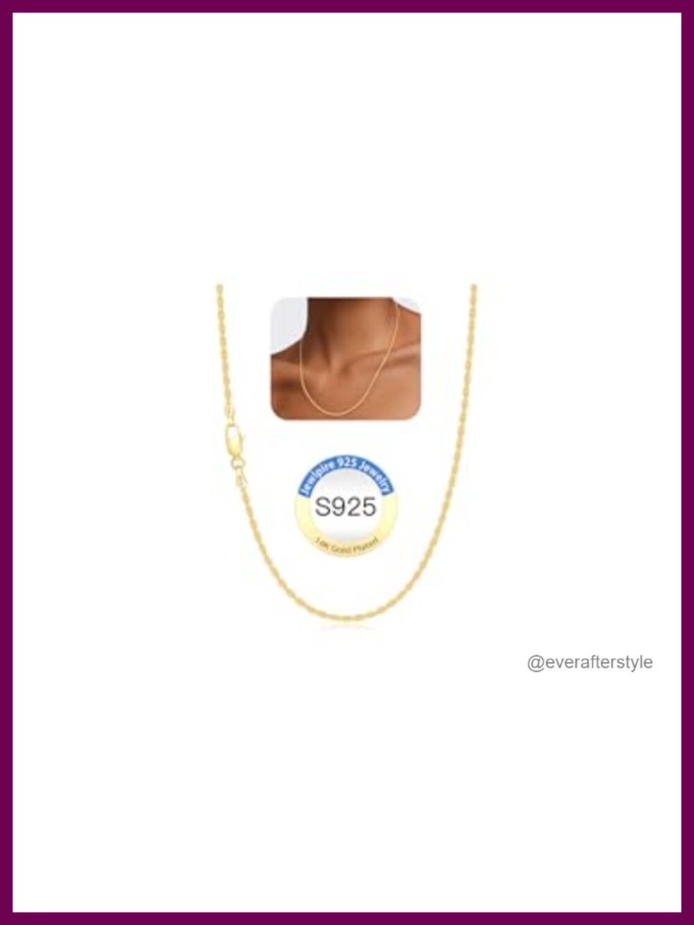 14K Gold Plated Sterling Silver Rope Chain Necklace 26 inch Women's Jewelry